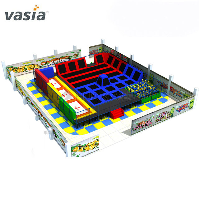 Indoor Playground Equipment Jumping And Running Trampoline Park with Many Functions