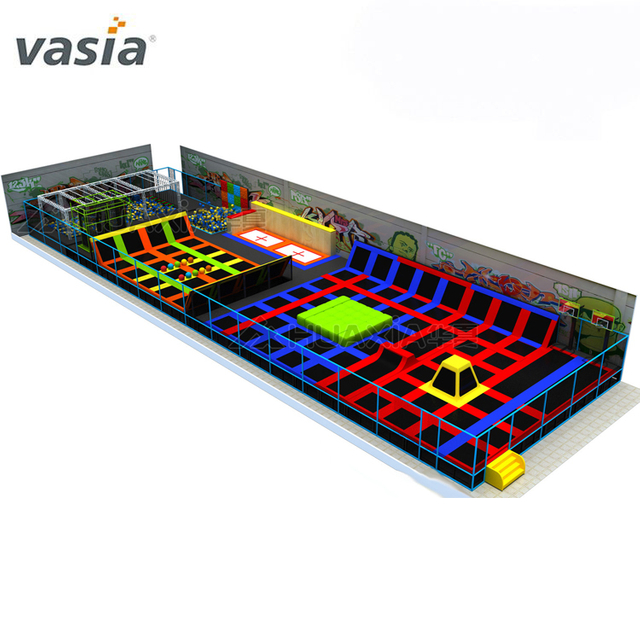 Jump Wholesale Commercial Big Trampoline Park with safety net