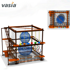 Professional Exsiting Play Structure Sky Trail Rope Course Equipment