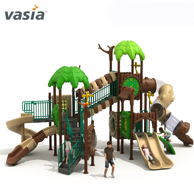 Natural Theme Park Spiral Slide for Kids Outdoor Playground Equipment 