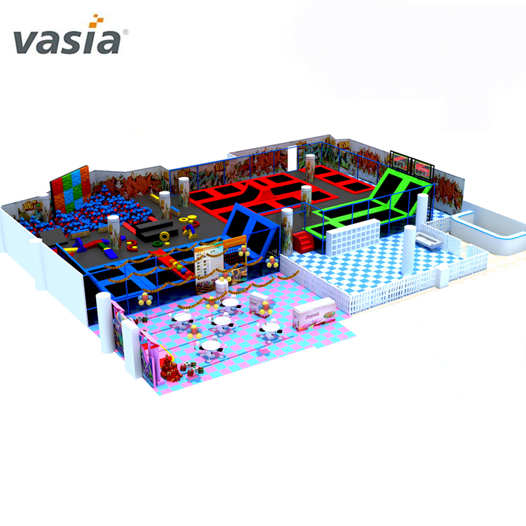 2020 Popular Climbing Wall Free Jumping Indoor Trampoline Park