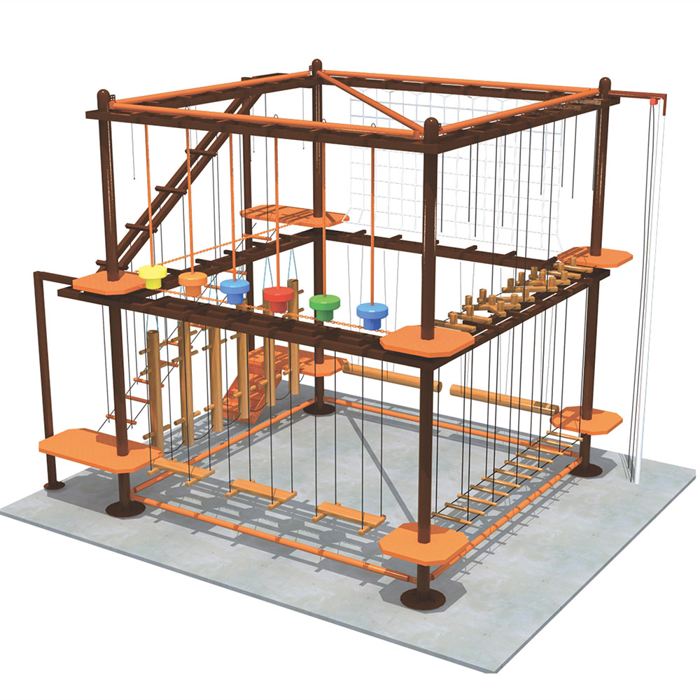 Multi-function project element rope course kids and teenage outdoor playground 